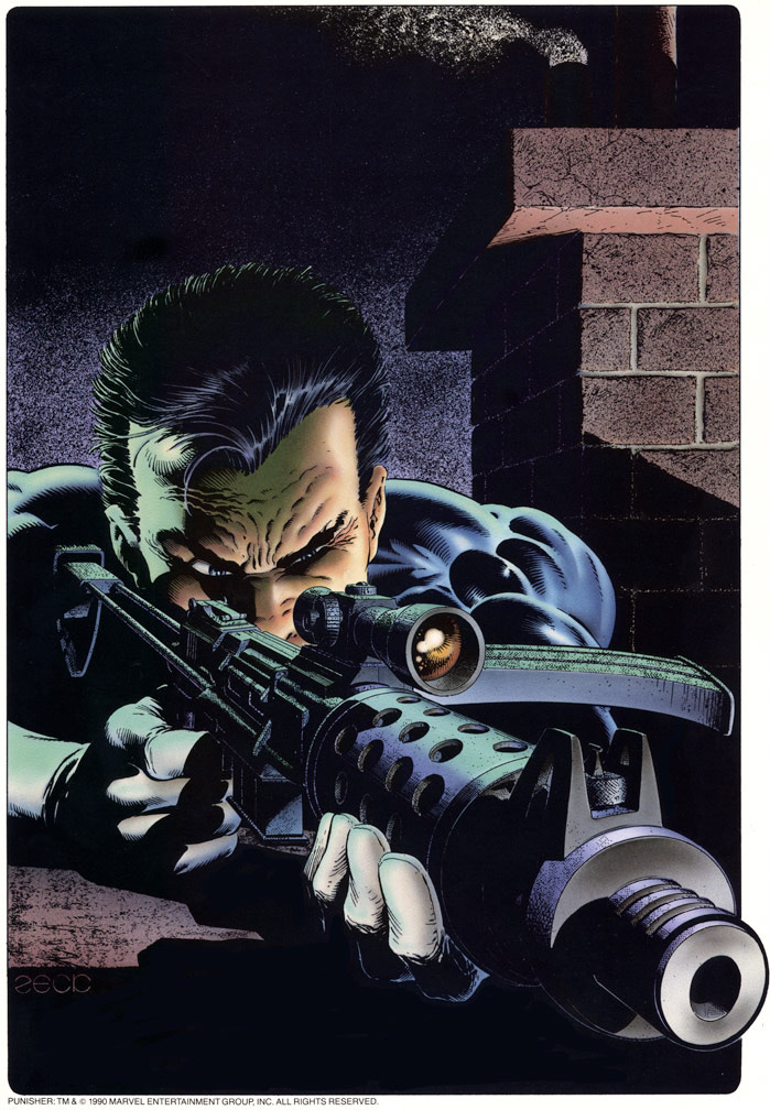 MARVEL PUNISHER PORTFOLIO. Plate Two: Art by Mike Zeck, and color by Mike Zeck and Phil Zimelman.