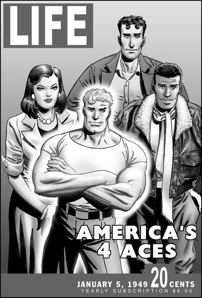 WILD CARDS, VOLUME 1, 2001. Chapter illustration sample by Mike Zeck (pencils and inks)