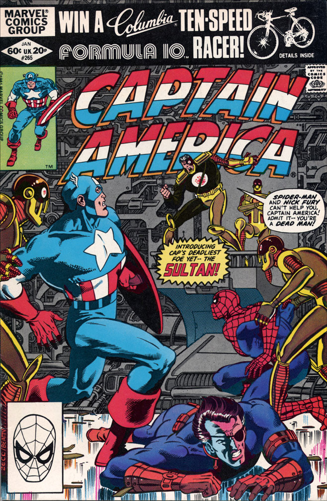 CAPTAIN AMERICA: Issue 265 January 1982 - COVER: Mike Zeck (pencils) John Beatty (inks) INTERIOR: Mike Zeck (pencils) John Beatty (inks)