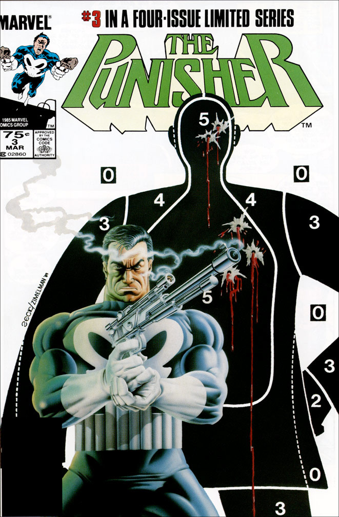 THE PUNISHER, Vol. 1 Number 3 March 1986 issue. INTERIOR: Mike Zeck (pencils), John Beatty (inks) COVER by Mike Zeck and Phil Zimelman