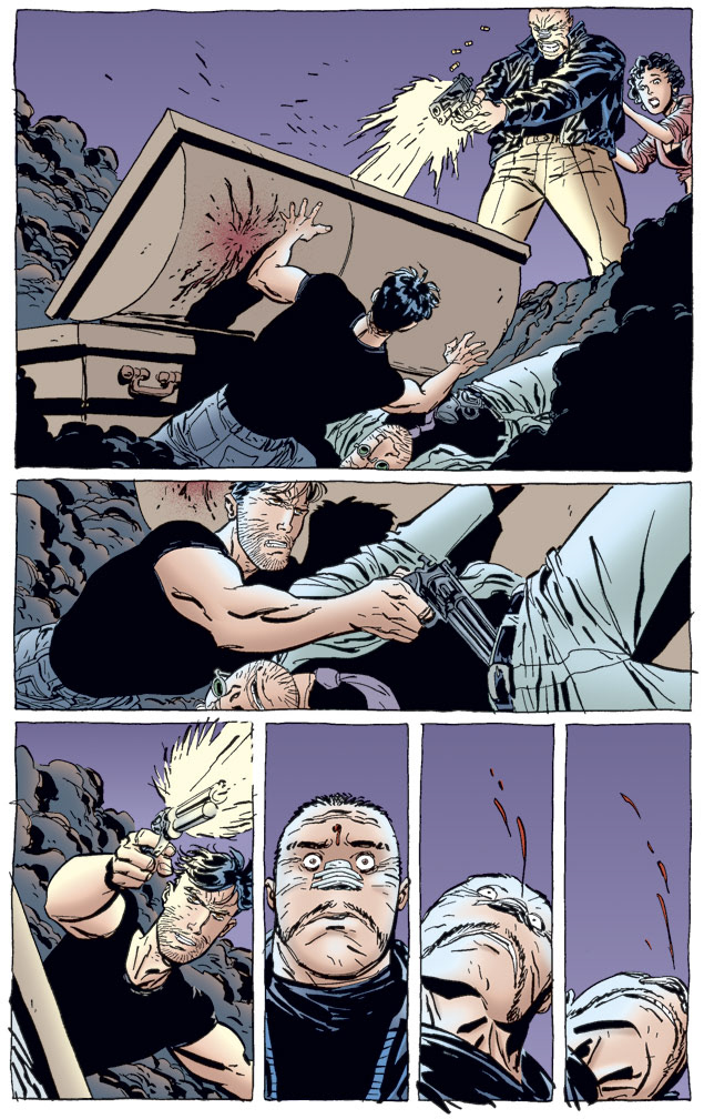 DAMNED 4, September, 1997 issue. Interior sample, Mike Zeck (pencils), Denis Rodier (inks)