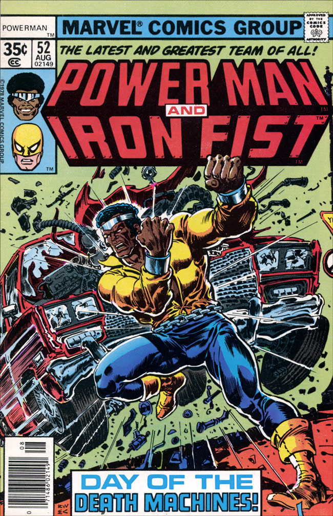POWER MAN and IRON FIST, Vol. 1 No. 52, August, 1978 issue. INTERIOR: Mike Zeck (pencils), Ricardo Villamonte (inks). Cover by Ron Wilson and Ernie Chan