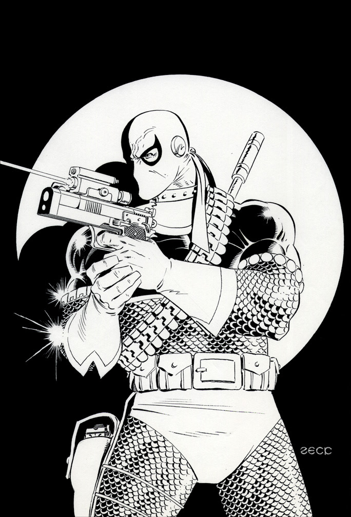 DEATHSTROKE THE TERMINATOR ANNUAL 1, cover art by Mike Zeck (pencils / inks)