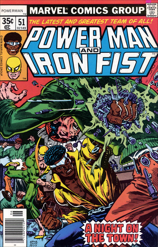 POWER MAN and IRON FIST, Vol. 1 No. 51, June, 1978 issue. INTERIOR: Mike Zeck (pencils), Ernie Chan (inks). Cover by Ernie Chan