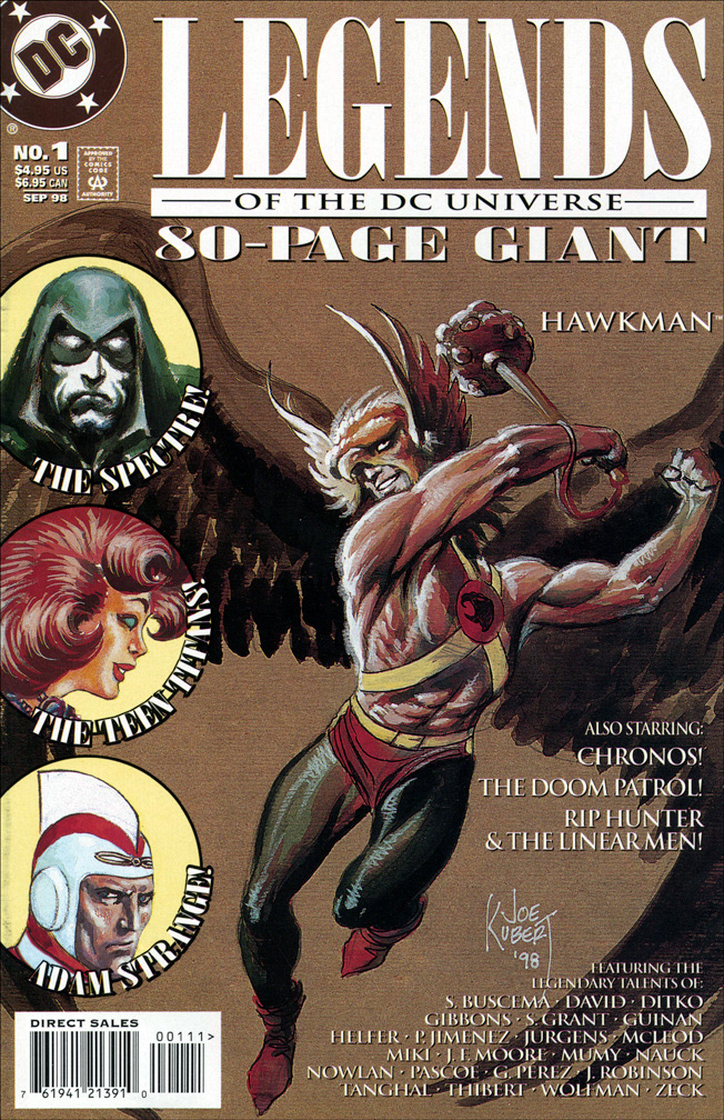 LEGENDS OF THE DC UNIVERSE 80pg GIANT 1, September, 1998. INTERIOR: 10-page Adam Strange story by Mike Zeck (pencils) James Pascoe (inks)