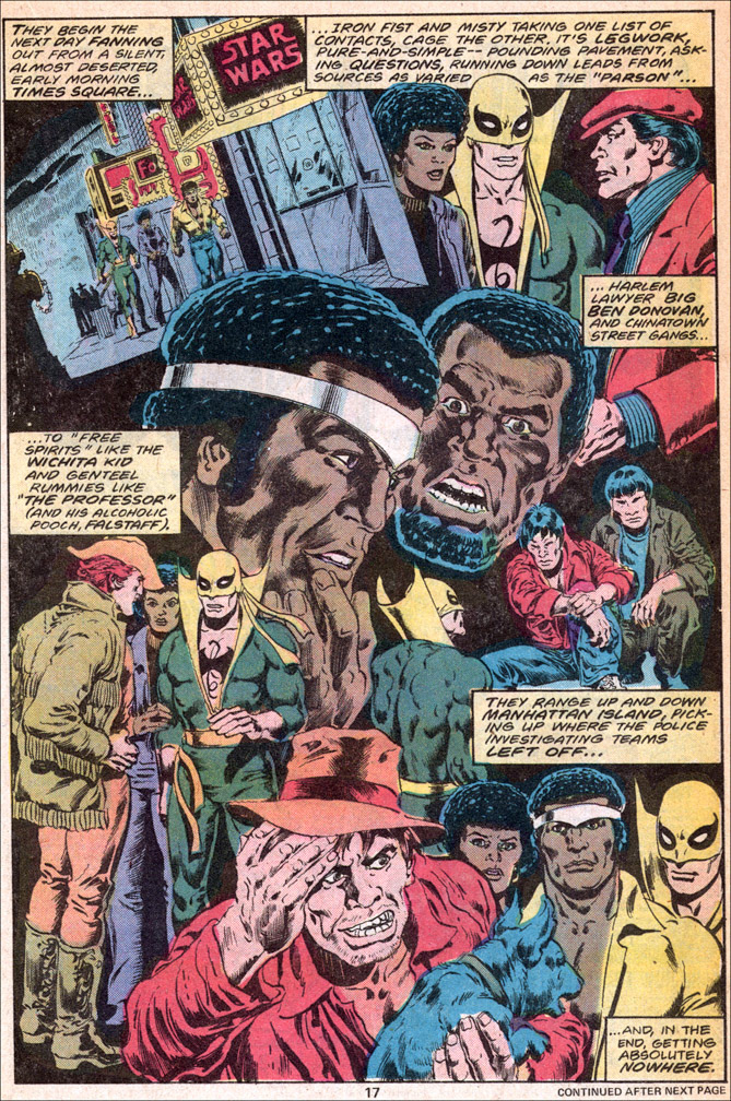 POWER MAN and IRON FIST, Vol. 1 No. 51, June, 1978 issue. INTERIOR: Mike Zeck (pencils), Ernie Chan (inks). Interior page shown.
