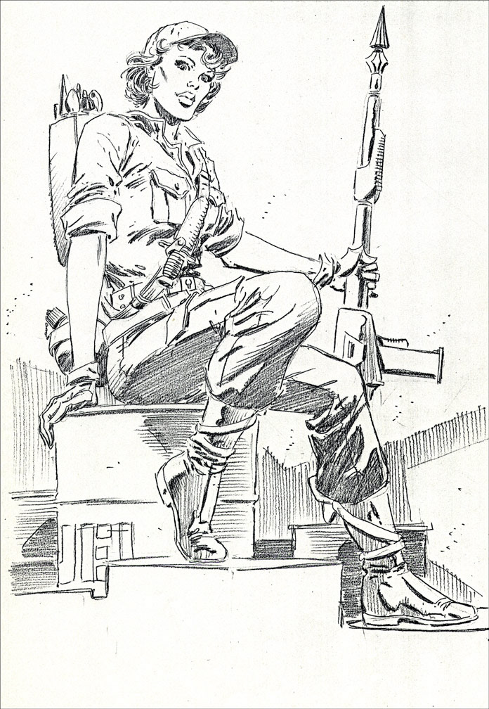 G. I. JOE: ANNUAL 3 - Lady Jaye pinup. Pencils by Zeck