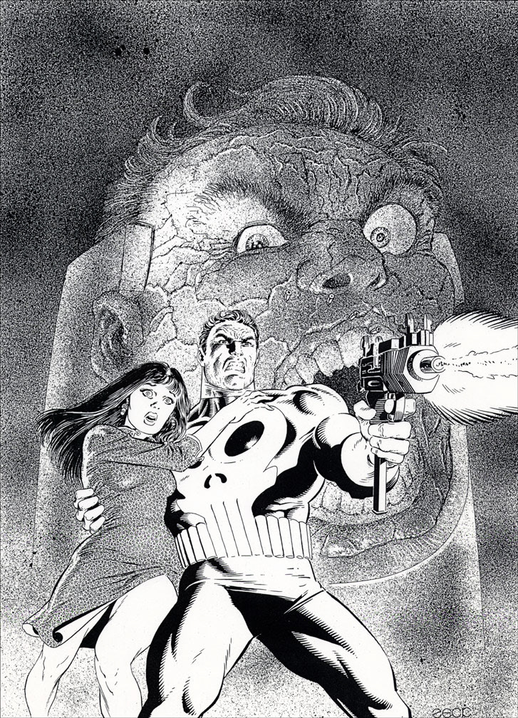 THE PUNISHER Trade Paperback Edition. Black and white version of the cover art. Mike Zeck (pencils / inks)