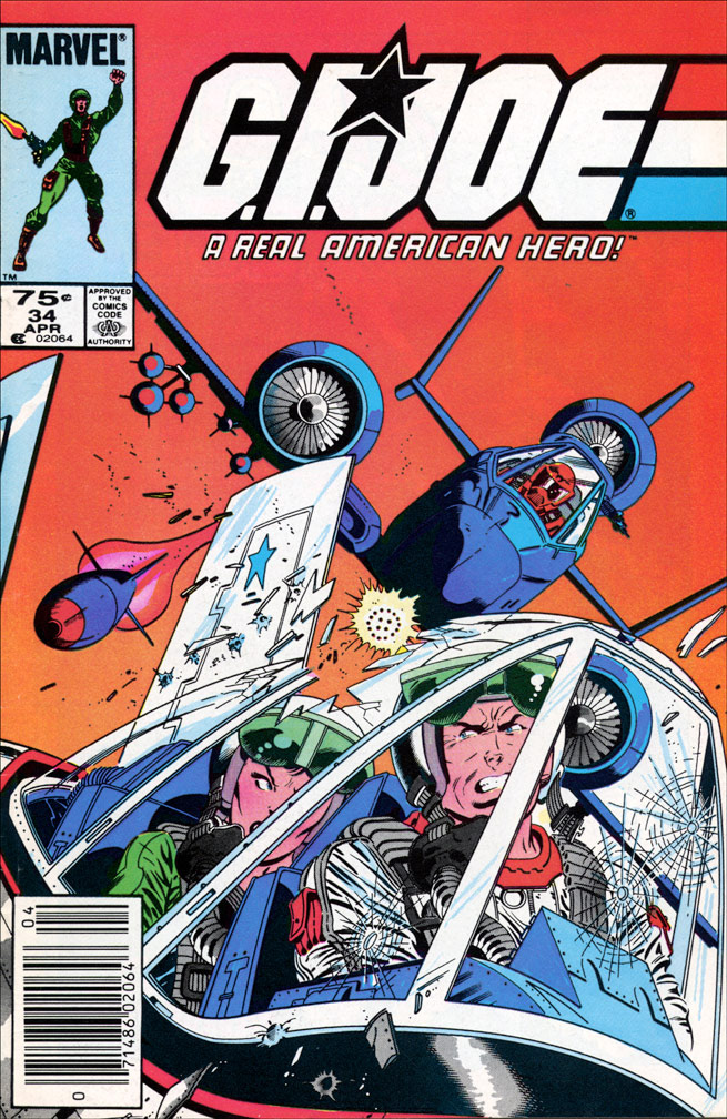 G. I. JOE: issue 34 April 1985 - COVER: Mike Zeck (pencils), John Beatty (inks)