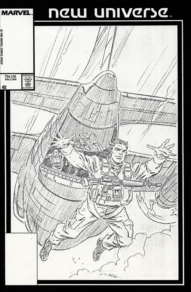 MARK HAZZARD: MERC, Vol. 1 No. 10, August, 1987 issue. Mike Zeck cover pencil art.