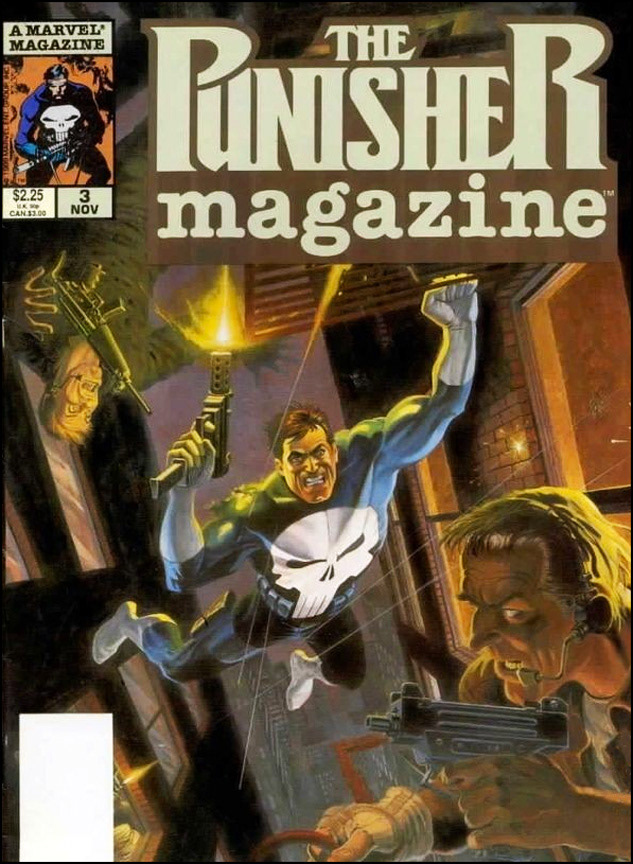 PUNISHER MAGAZINE, Vol 1 Number 3, December, 1989 issue. Reprints the fourth and fifth issues of the Punisher 5-issue Limited Series by Zeck and Beatty.