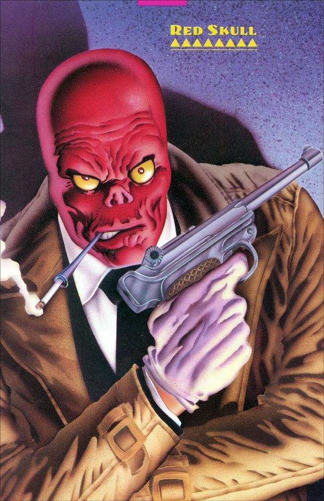 RED SKULL card from the Marvel Masterpieces 2 set. Mike Zeck (pencils) and Phil Zimelman (airbrush painting)