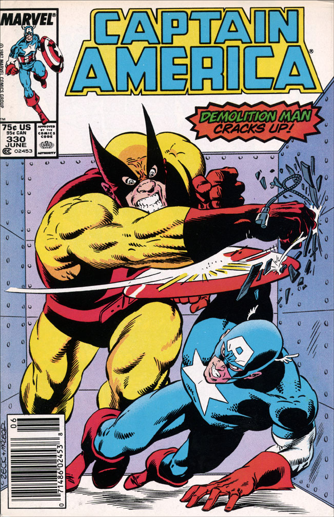 CAPTAIN AMERICA: Issue 330 June 1987 - COVER: Mike Zeck (pencils) Bob McLeod (inks)
