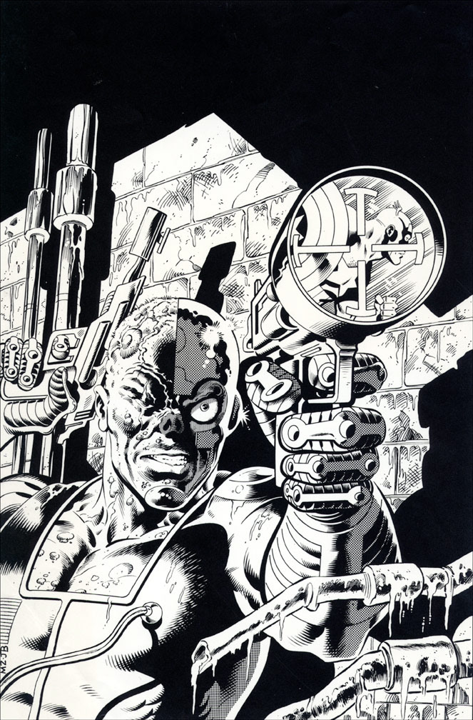 CAPTAIN AMERICA: Issue 286 - Black and white cover art by Zeck (p) Beatty (i)