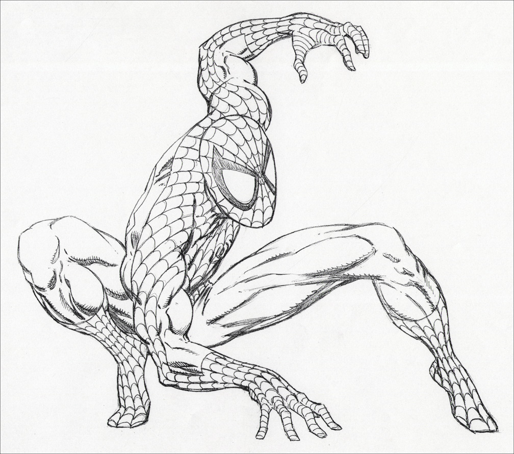 HORIZON MODEL KITS: SPIDER-MAN / I created some Marvel character turnaround views for some of the Horizon Model Kits during the early 90s. One Spider-Man sample here.