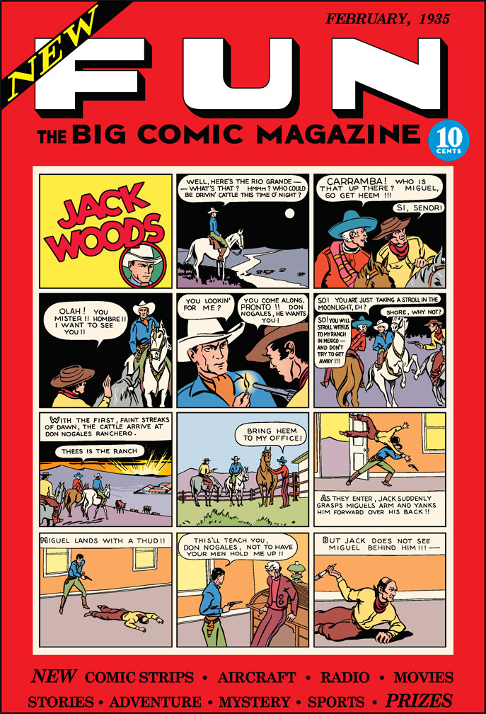 DC75 vector cover recreation: NEW FUN 1, February, 1935 issue.
