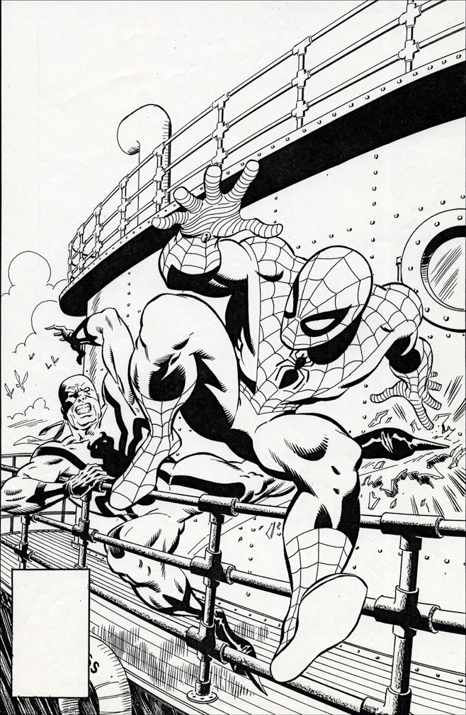 MARVEL TALES #210, black and white cover art by Mike Zeck (pencils / inks)