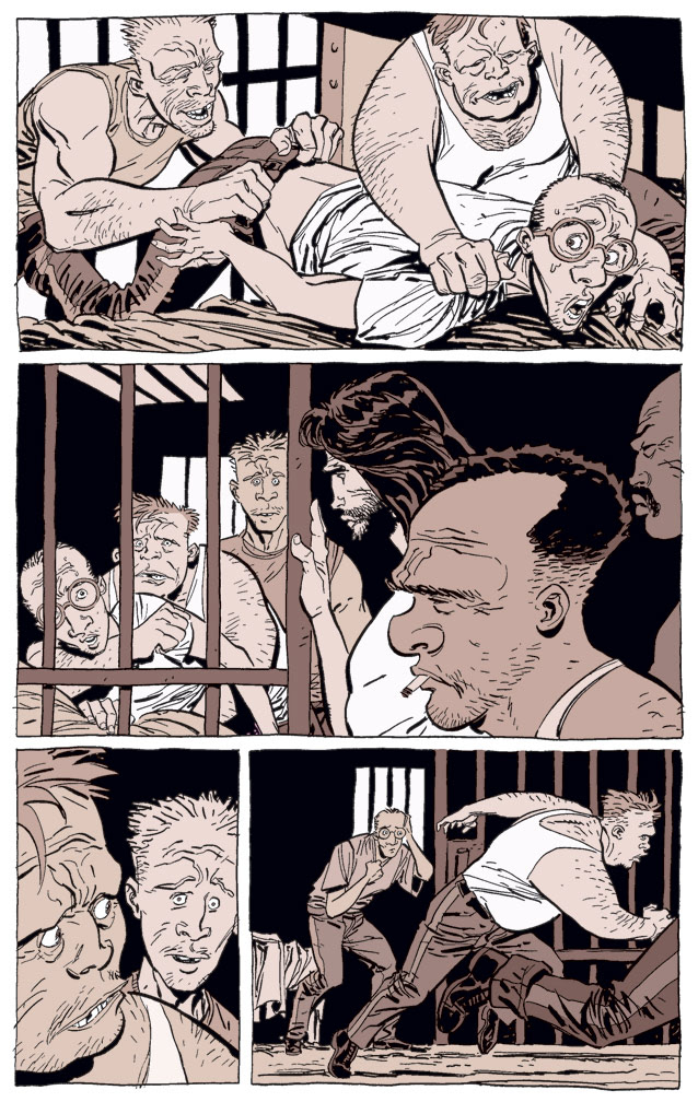 DAMNED 2, July, 1997 issue. Interior sample, Mike Zeck (pencils), Denis Rodier (inks)