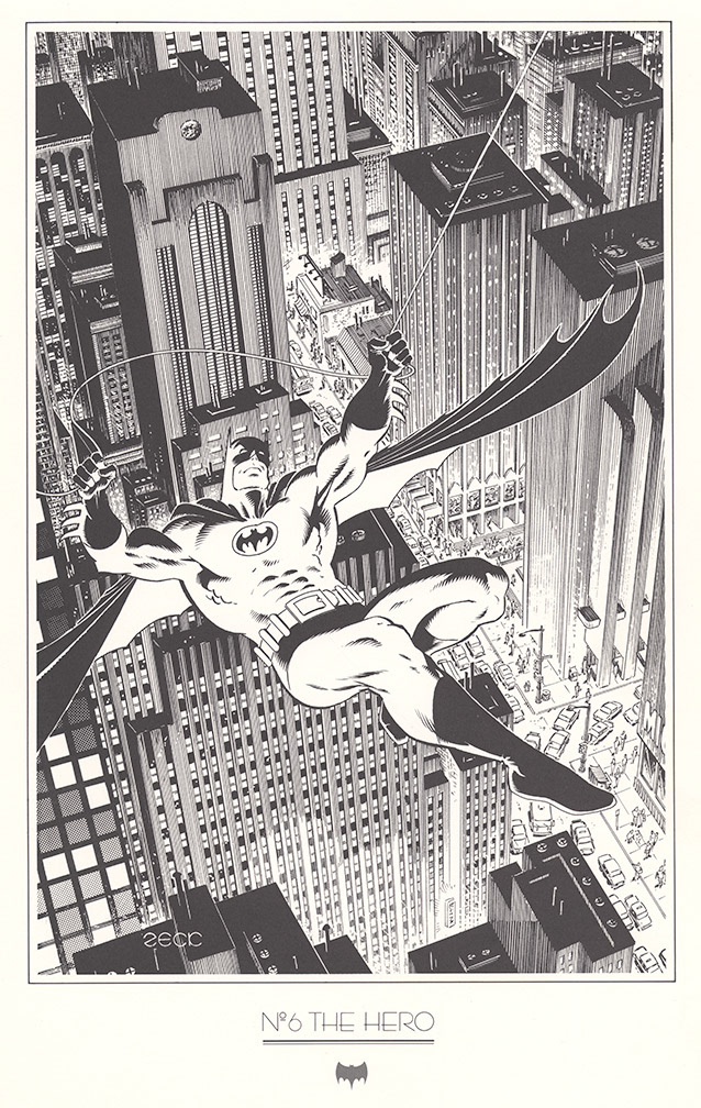 DC Comics/1988 - BATMAN: TEN NIGHTS OF THE BEAST, Portfolio Plate Six scan.