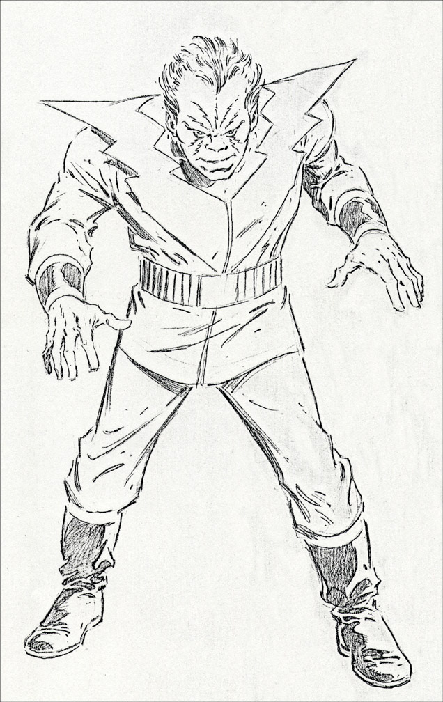 MARVEL UNIVERSE: DELUXE EDITION Vol. 2 No. 9, August, 1985, MOLECULE MAN pencil art, Mike Zeck (pencils)
