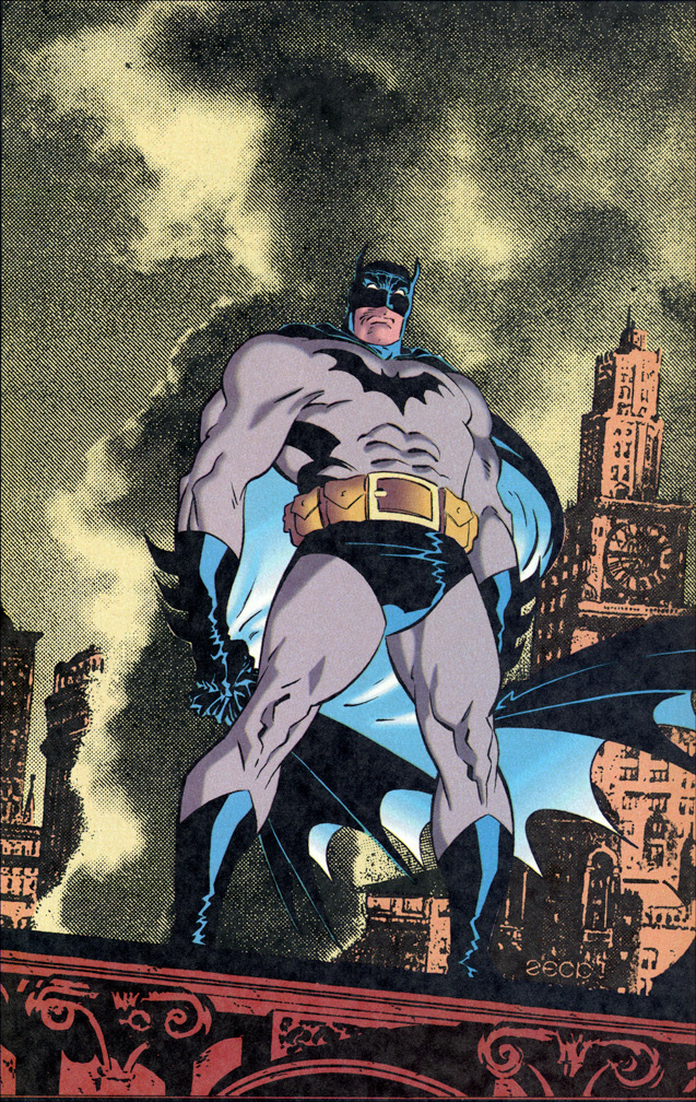BATMAN: LEGENDS OF THE DARK KNIGHT 50, interior pinup page by Mike Zeck (pencils / inks)
