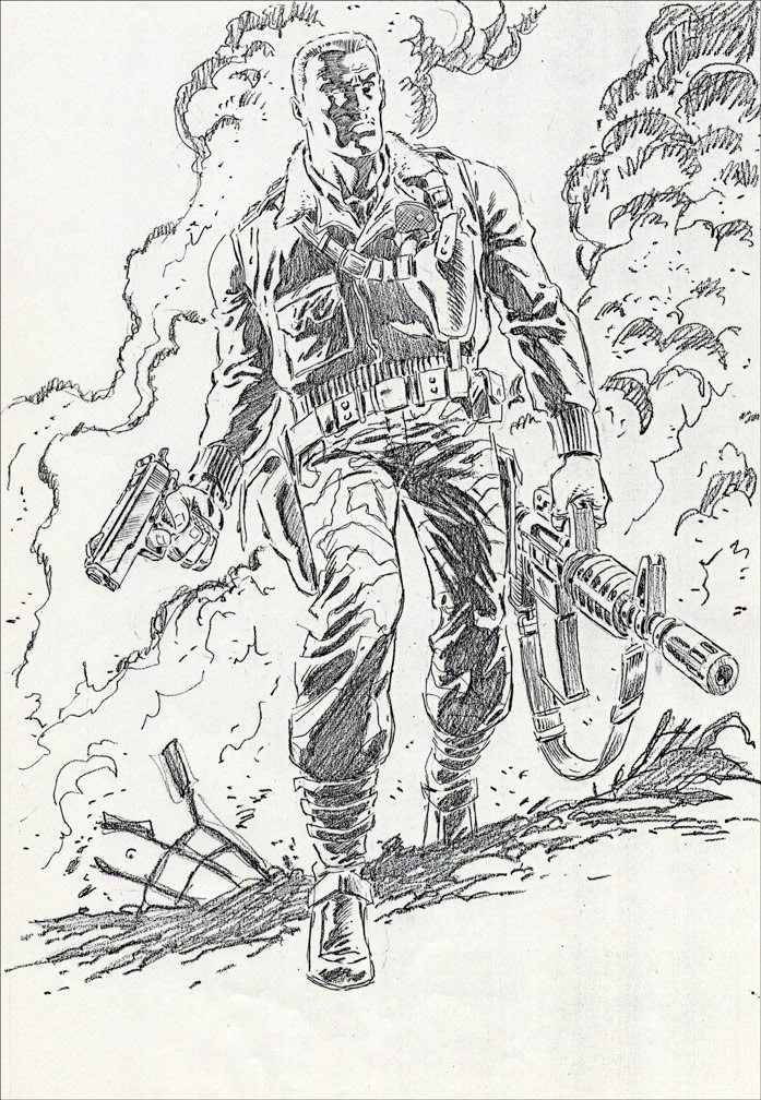 G. I. JOE: ANNUAL 3 - Hawk pinup. Pencils by Zeck