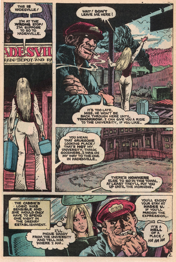 SCARY TALES, Vol 3 No 9, January, 1977. Interior sample, Mike Zeck (pencils / inks/ lettering) 