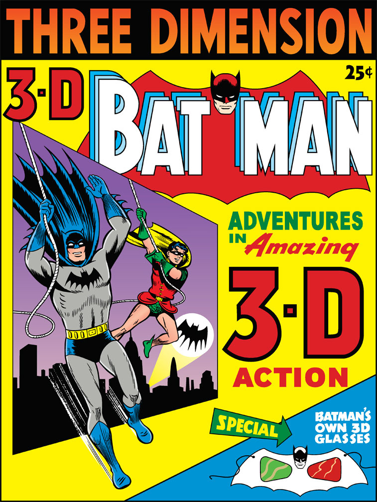 DC75 vector cover recreation: 3-D BATMAN, one-shot 1953 issue.