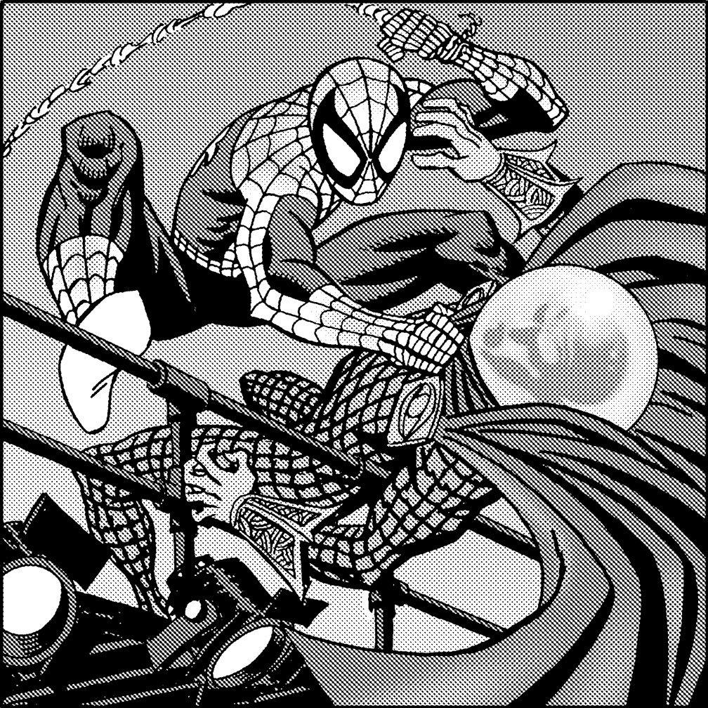 SPIDER-MAN: THE GATHERING OF THE SINISTER SIX, 1999. Chapter Illustration sample, Mike Zeck (pencil and ink)