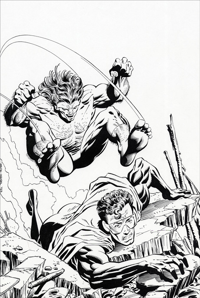 ACTION COMICS ANNUAL 5, cover art by Mike Zeck (pencils) Karl Kesel (inks)