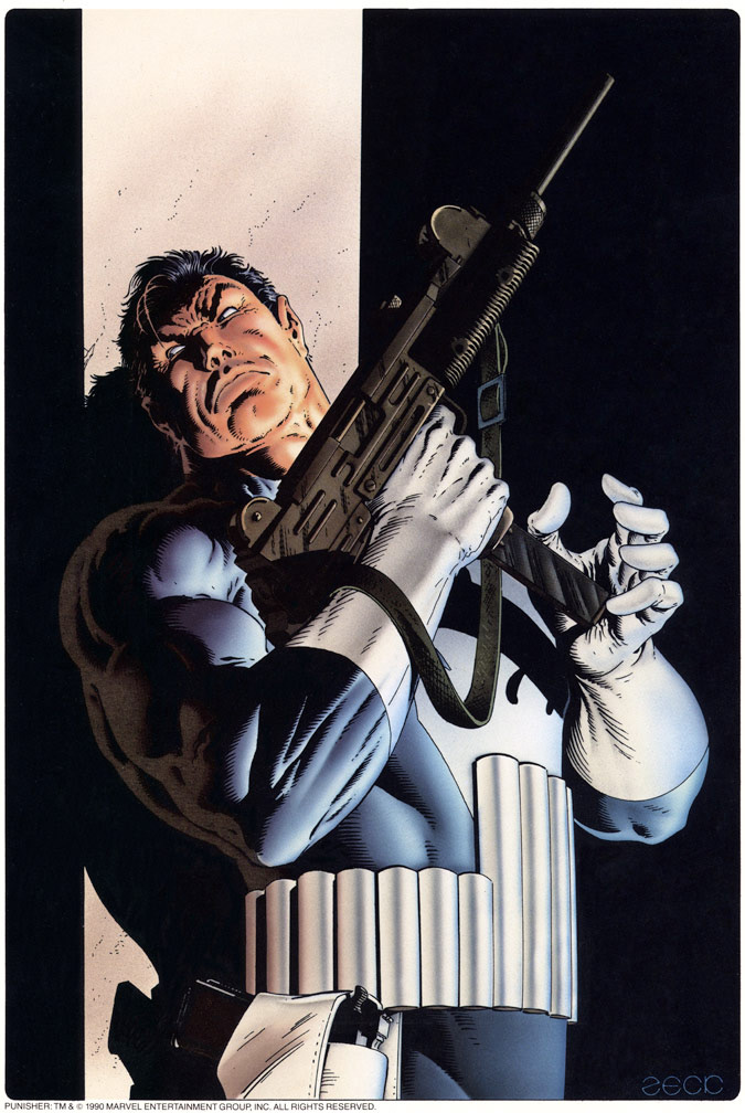 MARVEL PUNISHER PORTFOLIO. Plate One: Art by Mike Zeck, and color by Mike Zeck and Phil Zimelman.