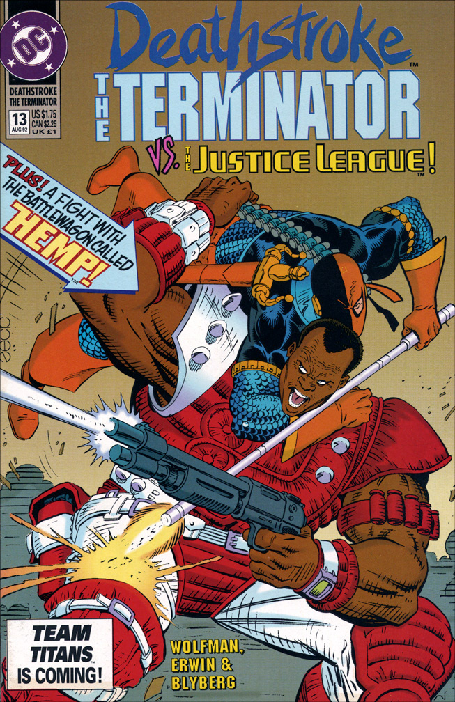 DEATHSTROKE THE TERMINATOR 13, August, 1992. COVER: Mike Zeck (pencils / inks)