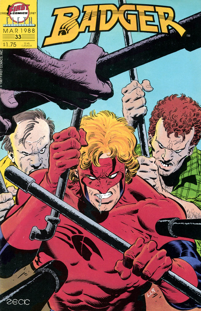 BADGER 33, March, 1988 issue. COVER: Mike Zeck (pencils and inks)