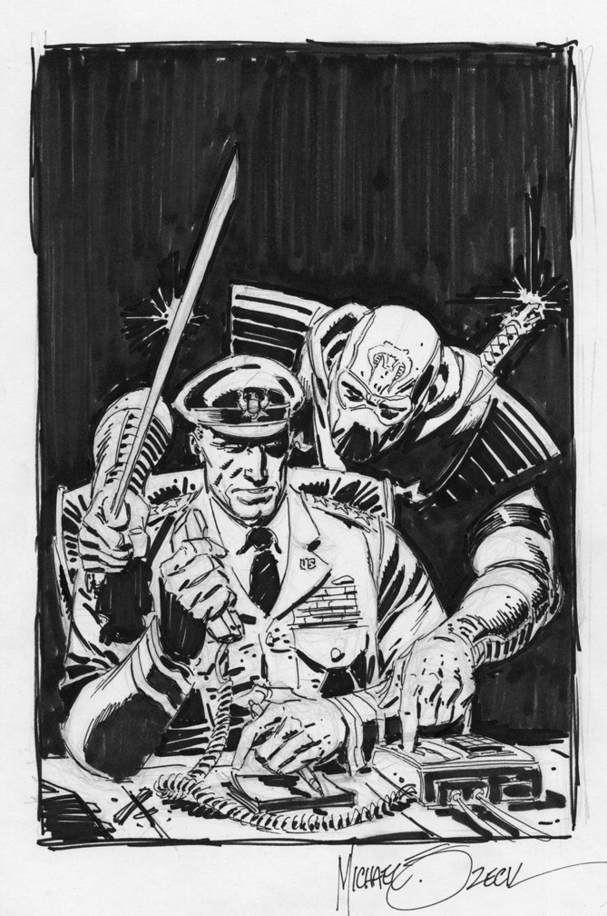 G.I.JOE 8, July, 2002 issue. Cover preliminary art by Mike Zeck