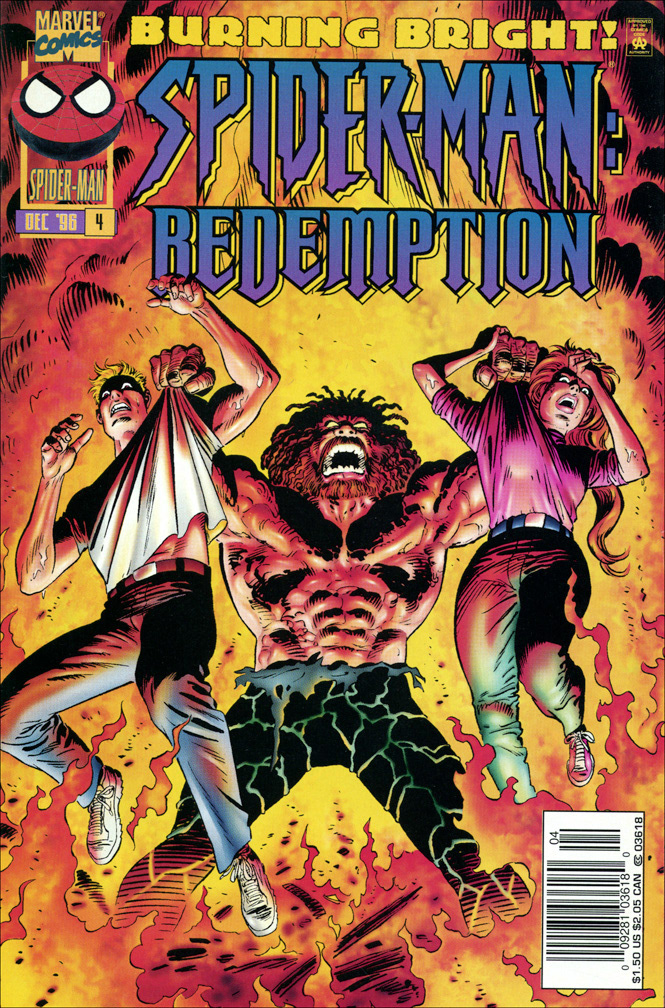 SPIDER-MAN: REDEMPTION, Vol 1 Number 4, December, 1996 issue.  COVER: Mike Zeck (pencils) Bob McLeod (inks) INTERIOR: Mike Zeck (pencils) Bob McLeod (inks)