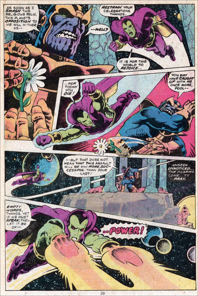 THE FINAL FLOWER, page two of five. Mike Zeck (pencils / inks)