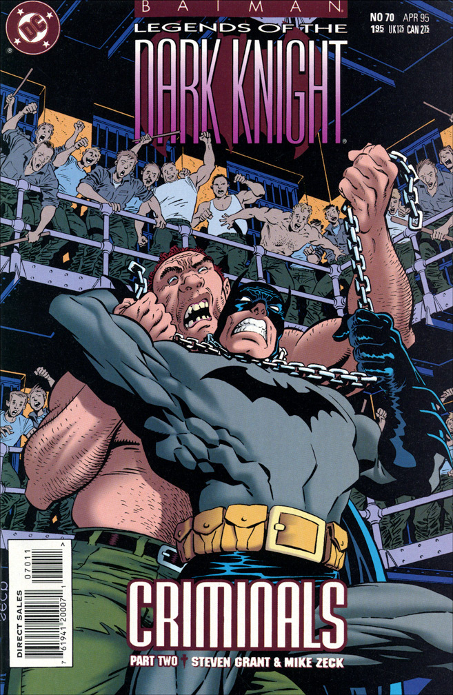 BATMAN: LEGENDS OF THE DARK KNIGHT 70, April 1995. COVER: Mike Zeck (pencils / inks) INTERIOR: Mike Zeck (pencils / inks)