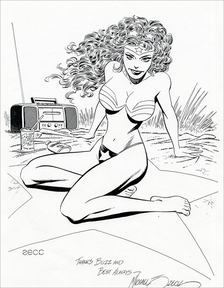 Wonder Woman at the Beach commission.