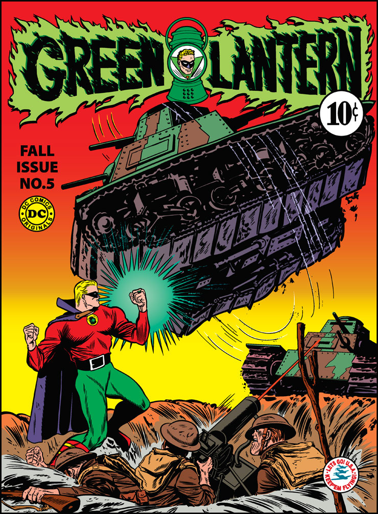 DC75 vector cover recreation: GREEN LANTERN 5, Fall Issue, 1941.