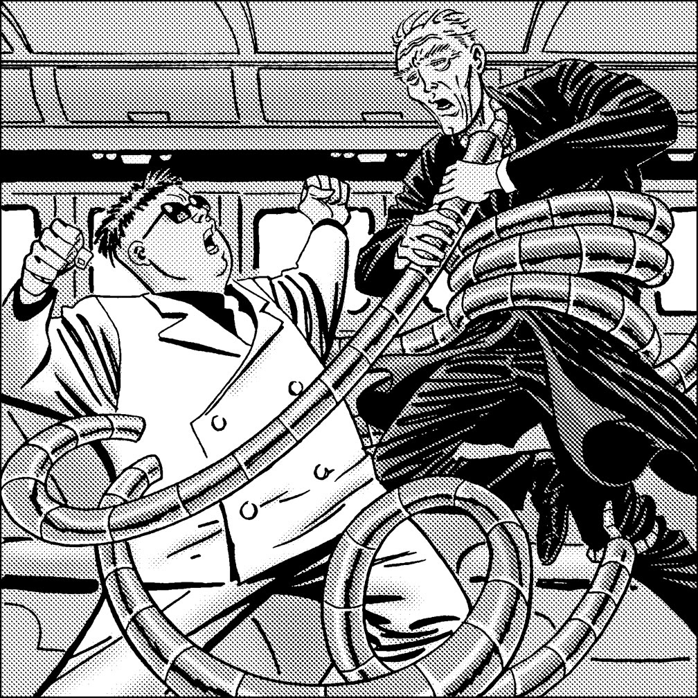 SPIDER-MAN: SECRET OF THE SINISTER SIX, 2002. Chapter Illustration sample, Mike Zeck (pencil and ink)