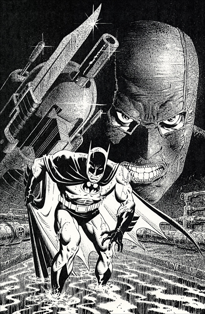 BATMAN: TEN NIGHTS OF THE BEAST, PORTFOLIO PLATE. DC Comics published a portfolio containing my cover art for the Ten Nights of the Beast story arc and two new illustrations. This was created specifically for the portfolio. Mike Zeck (pencils / inks)