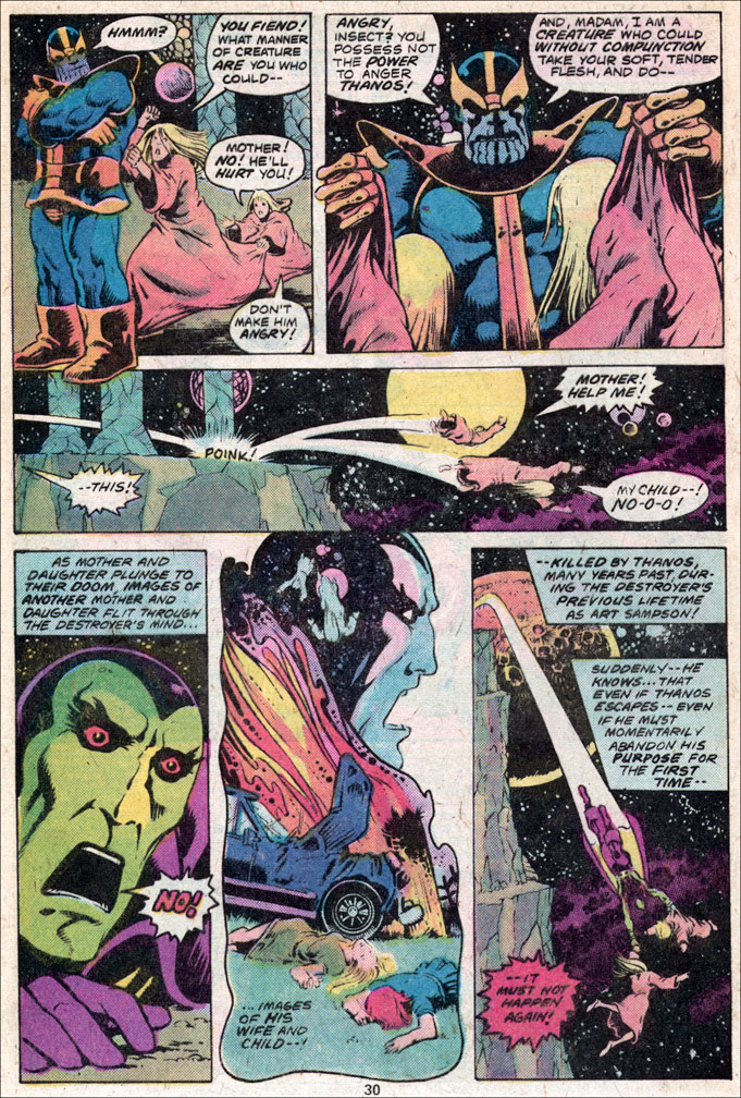 THE FINAL FLOWER, page four of five. Mike Zeck (pencils / inks)