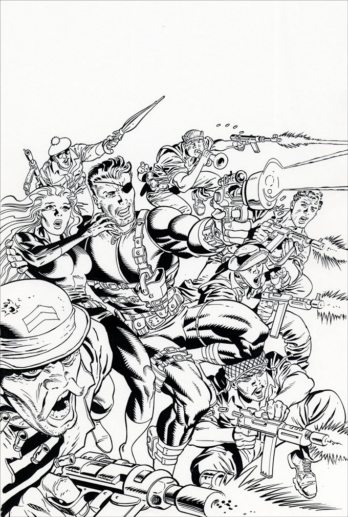FURY, AGENT 13: Issue 2 - Black and white cover art by Zeck (p) Smith (i)