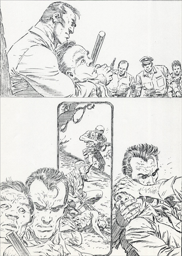 THE PUNISHER Graphic Novel (hardcover edition). Interior pencils sample.