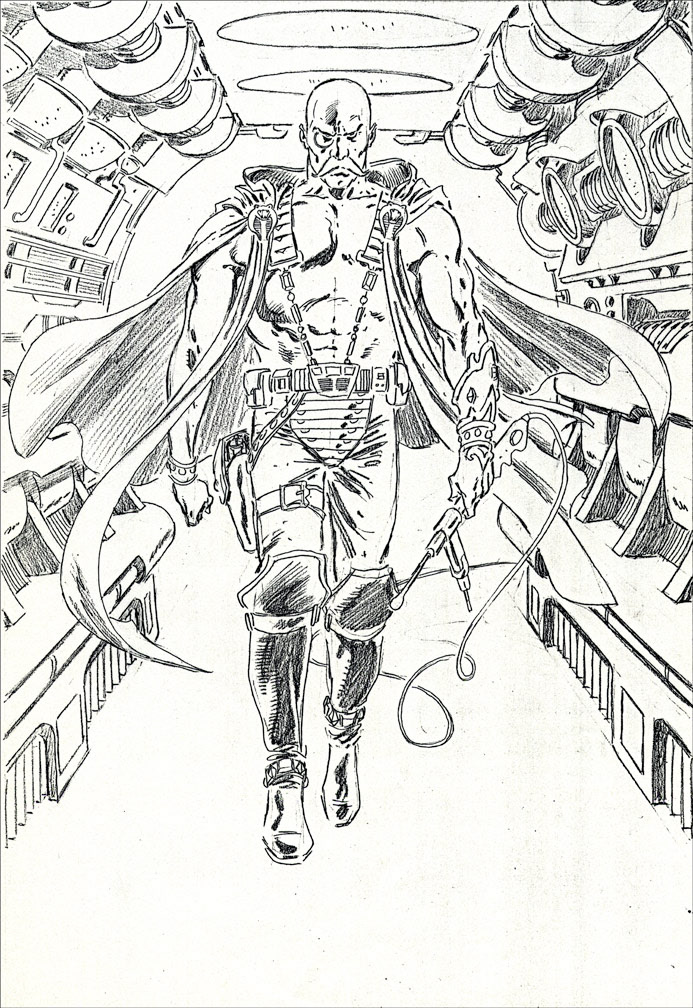G. I. JOE: ANNUAL 3 - Dr. Mindbender pinup. Pencils by Zeck