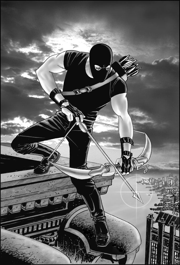 WILD CARDS, VOLUME 1, 2001. Chapter illustration sample by Mike Zeck (pencils and inks)