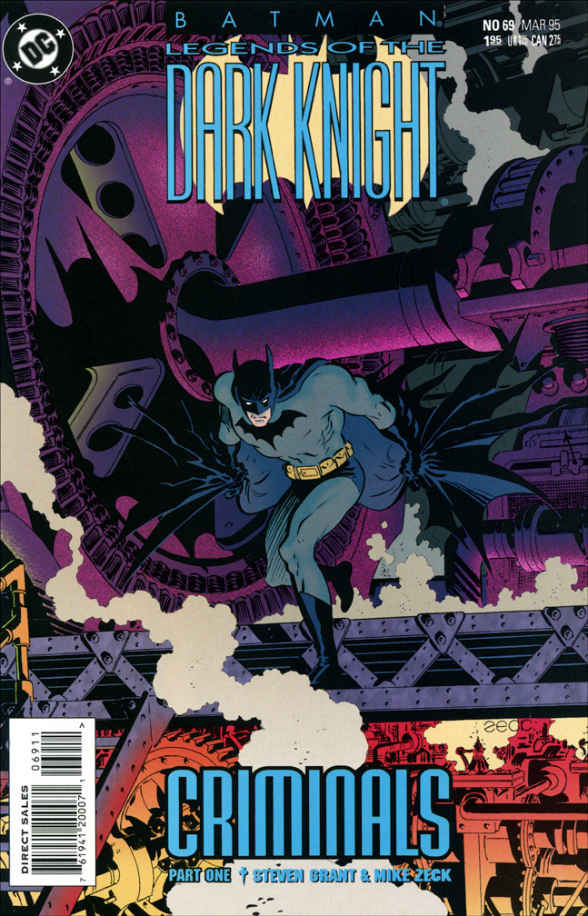 BATMAN: LEGENDS OF THE DARK KNIGHT 69, March, 1995. COVER: Mike Zeck (pencils / inks) INTERIOR: Mike Zeck (pencils / inks)