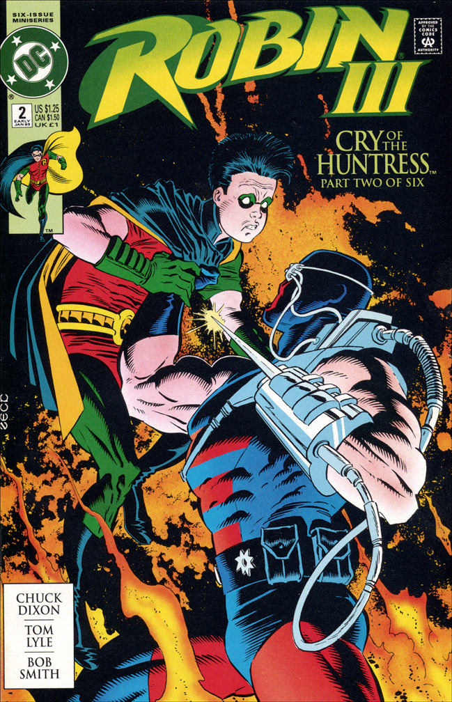 ROBIN 3: CRY OF HUNTRESS 2 of 6, Early January, 1993. COVER: Mike Zeck (pencils / inks)