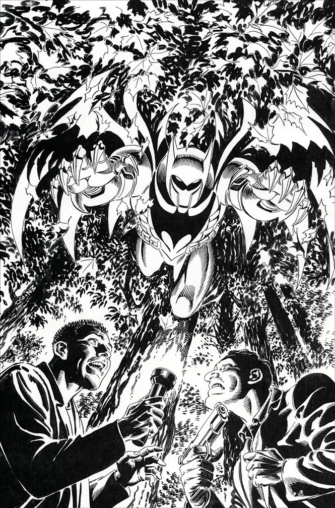 AZRAEL: AGENT OF THE BAT 90, cover art by Mike Zeck (pencils) and Jerry Ordway (inks)