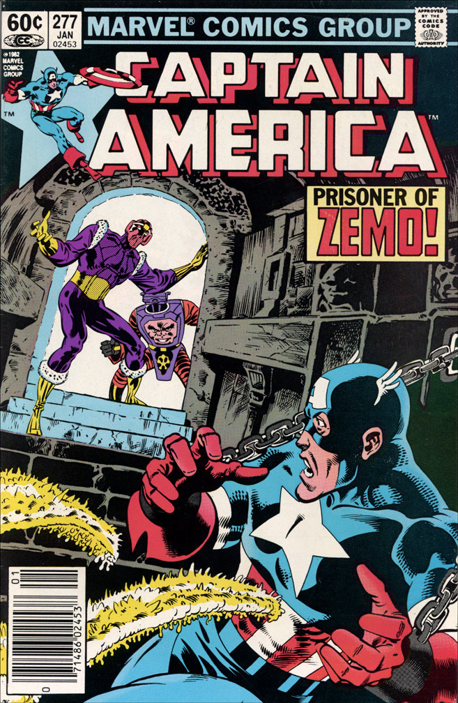 CAPTAIN AMERICA: Issue 277 January 1983 - COVER: Mike Zeck (pencils) John Beatty (inks) INTERIOR: Mike Zeck (pencils) John Beatty (inks)